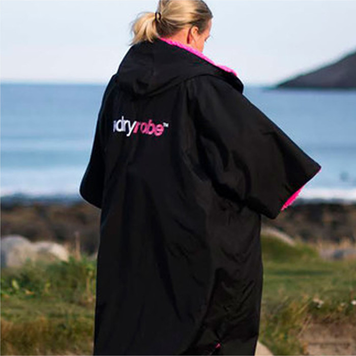 2023 Dryrobe Advance Long Sleeve Change Robe DR100L - Black / Pink